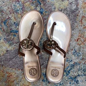 Rose gold Tory Burch sandals size 8
